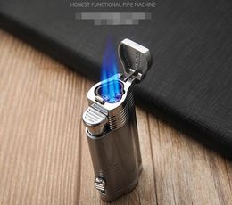 Honest Strong Jet Torch Lighter Ignition 3 Fire Straight Gas Butane Cigarette Windproof Lighters For Outsdoor BBQ Kitchen Tool