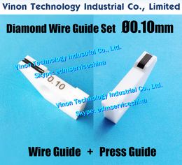 (2PCS) 0.10mm Set SP64 Diamond Wire Guides 20EC080A404+20EC080A409 for Makino SP series edm Wire Hold Guide 20EC390A401 -Z1, 20EC390A403 -Z1
