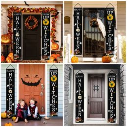 Halloween couplet festival party decorations Halloween banners decorated door curtains hanging flags 32*180cm digital printing T3I51081