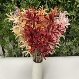 Fake Single Stem Lily 29.53" Length Simulation Autumn Sayuri for Wedding Home Artificial Flowers 9 Colors