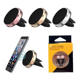 Car Magnetic Air Vent Mount Mobile Smart Phone Holder Handfree Dashboard Phone Metal Stand For Cellphone iPhone 11 12 Pro Max Samsung S10 20