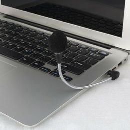 3.5mm Flexible Mini Microphone Mic for Laptop Notebook PC Podcast Skype Chat