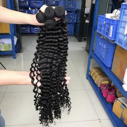 New style deep wave natural virgin hair bundles top quality glamorous human cuticle aligned hair for black women