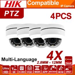-Caméras 5MP 4x PTZ Speed ​​Dome Poe IP IP Entière Vente 4PCS / Lot Caméra de lot 2.8-12mm Sécurité CCTV IR H.265 Plug-apparu avec HIKVISION NVR