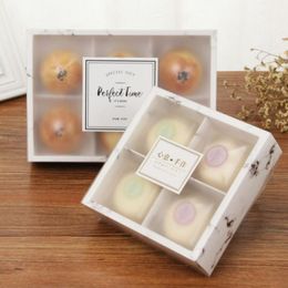 Transparent Frosted Cake Boxes Mooncake Cake Pack Packaging Box Dessert Macarons Boxes Pastry Packaging Boxes LX3166