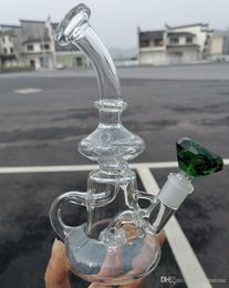 Newest Klein Tornado Percolator Glass Bong 8 Inch Recycler Water Pipes 14mm Female Joint Oil Dab Rigs With Bowl