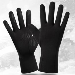 Black Outdoor Sports Warm Gloves Winter Men Women Riding Skiing Thermal Gloves Plus Velvet Windproof Non-slip Touch Screen Glove VT1702