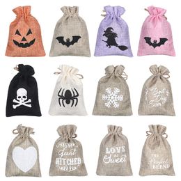 Halloween Candy Packaging Bag Christmas Gift Packaging Bags Creative Pumpkin Spider Witch Print Party Supply Storage Bags