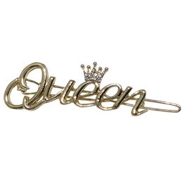 personalized barrettes UK - Metal Hairpin Diamond-encrusted Crown Headdress Bangs Side Clip Fashionable Girl Simple Personalized Barrette Headwear For Girls