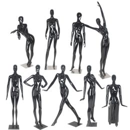 Full Body Bright Black Female Mannequin Props Wedding Dress Slender Model Customized Hot Sale