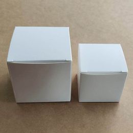 50PCS 2 1/2" Square White Candy Boxes Favours Chocolate Holders Birthday Party Sweet Boxes Baking Supplies Baby Shower Gift Package Box