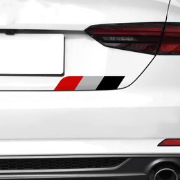 New Style Car Body Side Skirt Stickers and Decals M Strips Rear Trunk Auto Film Trim for Audi Q5 Q7 A3 A4 A5 A6 S3 Car Styling279l