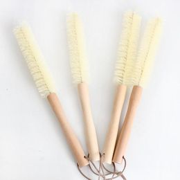 Japanese Style Wooden Long Handle Beech Cup Brush Bottle Brush Kitchen Supplies Household Brush Cup Cleaning Tool SN1524