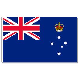 Flag of Victoria Australia State Flag , Custom Printed Hanging National , 100% Polyester Fabric, Free Shipping