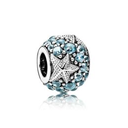 NEW 100% 925 Sterling Silver 1:1 Authentic 791905CZF Oceanic Starfish Charm Bracelet Original Women Jewelry