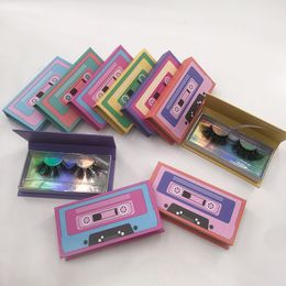 Custom Recorder Eyelash Packaging Box New Fashion Recorder Empty Eyelashes Magnetic Case for Make Up without Lash