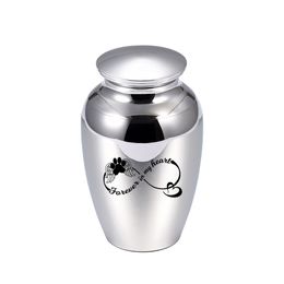 70x45mm Cremation Urns Ashes Holder Keepsake Aluminum alloy Memorial Mini Urn Funeral Urns For Pets Cat Dog Paw