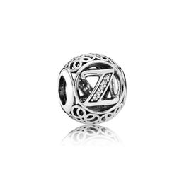 NEW 100% Sterling Silver 1:1 Glamour 791870CZ Vintage Z Openwork Charm Bead Original Women Wedding Fashion Jewellery 2018 Gift