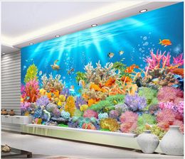Custom photo wallpapers for walls 3d mural wallpaper HD dream underwater world living room TV background wall papers home decoration