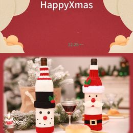 Christmas Wine Bottle Cover Santa Claus Wine Bottle Bag Cover Bag Party Home Table Decor Christmas decoration Party SuppliesT2I51429