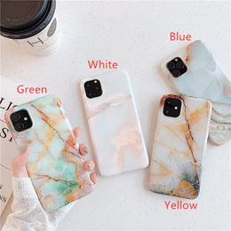 Marble Design Clear Bumper Glossy TPU Soft Rubber Silicone Cover Case For iPhone 6 7 8 Plus/X XR XS XS Max/11 Pro Max