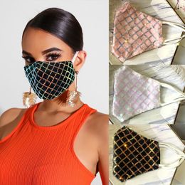 Personalised sequined cloth Designer Masks double layer fashion three-dimensional dust prevention and sunblock ice cold feeling face mask