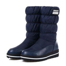 Women Half Short Boots Big Size 35-44 2020 Winter Keep Warm Plush Fur Cotton Shoes Women Casual Flats Down Short Boots