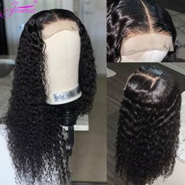 Deep Wave synthetic lace front Wig Curly Hair Wigs Pre Plucked Lace Closure Wig 150 Density Brazilian Lace Front WIgs Deep Curly