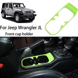 Green Front Water Cup Holder Decorative Cover For Jeep Wrangler JL JT 2018 Factory Outlet High Quatlity Auto Internal Accessories