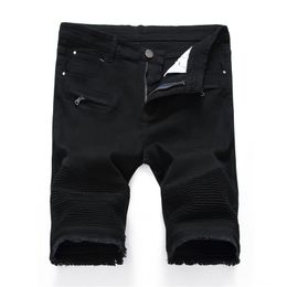 Descuento Pantalones Cortos De Mezclilla Apenados Negros 2022 en venta en  DHgate. Com