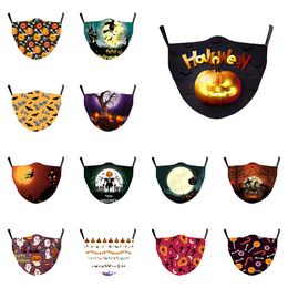 Happy Hallowee 3D printed designer face mask dust-proof and ear-hanging mask personalized parody breathable can put filter face masks