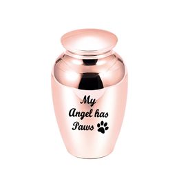 45x70mm Pets Mini Cremation Urn Funeral Urn for Ashes Small Keepsake Memorials Jar -My Angel Has Paws