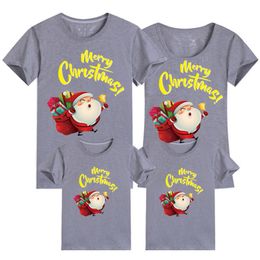 Clothing 2020 Christmas Snowman Print Kid T-shirts Mommy and Me Clothes Mother Daughter Father Family Matching Outfits YU098