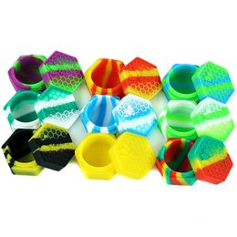Hexagon Box Storage Silicone Dab Containers Environment Protection Portable Smoking Supplie Camouflage Bee Man Popular New Arrival