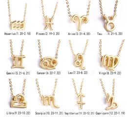 12 zodiac Necklaces with Gift card constellation sign Pendant Silver chains Necklace For Men Women Fashion Jewelry wholesale DHL fast ship