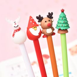 Black Ink Gel Pen Cute Cartoon Christmas Gel Student Office Signing Test Pen Stationery Shopping Mall Party Christmas Day gift w-00242