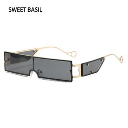 -Dolce basilico 2020 moda piccolo quadrato occhiali da sole donne design di marca design unico rivetto occhiali da sole uomini vintage stile punk stile occhiali