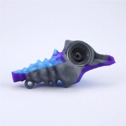 oil rig Spoon Pipe Portable Silicone Smoking Hand Water Pipes For Tobacco Dab Rigs Glass Bongs