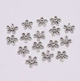 500pcs Tibetan Silver Beads End Caps Flower Bead Caps For Jewelry Making Findings Diy Accessories