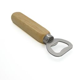 Classic Wood Handle Beer Bottle Opener Stainless Steel Real Wood Strong Kitchen Tool Wooden Bottle