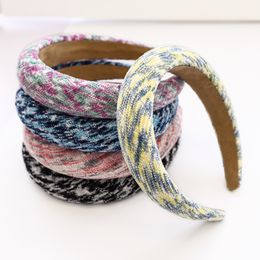 Winter Multicolor Romantic Thick Hairbands For Women Sponge Headbands Wide Soft Hairband For Girls DIY Hair accessories Boutique