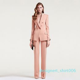 pink trouser suit for wedding