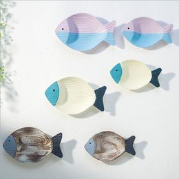 Mediterranean ocean Decorative Plates wall three-dimensional model room hotel fish hanging decoration size one set can be hung and placed