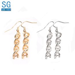 Dangle & Chandelier SG Gold DNA Earrings Molecular Women Girls Gift Fashion Brincos Jewellery