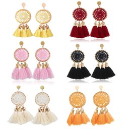 2021 Fashion Statement Dangle Tassel Earrings for Women Vintage Ethnic Drop Boho Diamond Earring Party Eardrop Accessories Girls