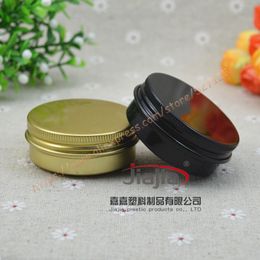 30g gold/black Aluminium jar/tin/can with Aluminium lid. metal tea tin,30ml sample/mini Aluminium jar,for cream or food storage