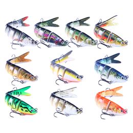 20pcs 13.7cm 27g Sinking Wobblers 8 Segments Fishing Lures Multi Jointed Swimbait Hard Bait Fishing Tackle For Bass Isca Crankbait