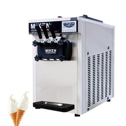 Commercial Soft Serve Ice Cream Making Machine Three Flavors For Cold Drink Shops Restaurants Desktop Yogurt Ice Cream Vending Machine 220V 110V