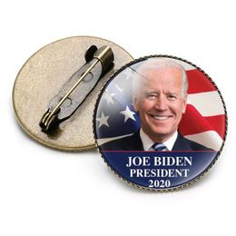 Factory Supply 2020 US Biden Presidential Election 25*25mm badge Metal Glass Brooch Tinplate badge DHL Free Shipping HHF1439