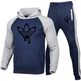 New Designer Tracksuit Fashion mens Sportswear Colour large size Hoodie Women Sports Hoodie + Sweatpants Casual Long-sleeved Pullover Top